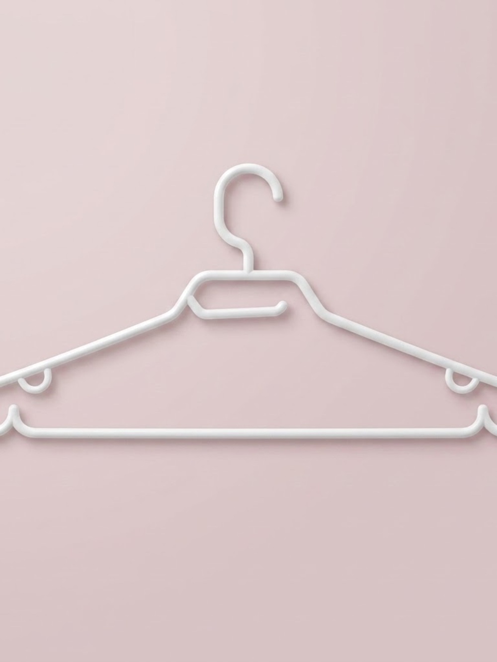 White Plastic Clothes Hanger - Multipurpose Home Accent Pack of 22